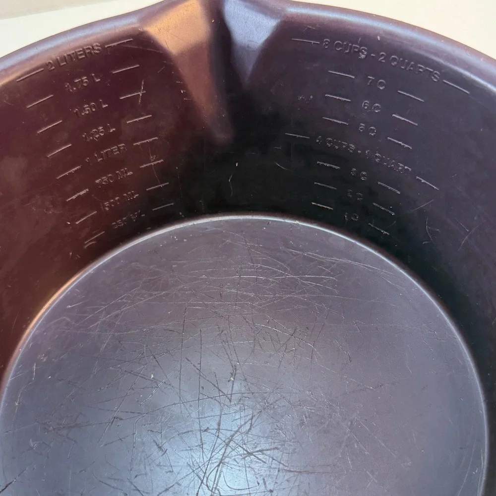 Pampered Chef Rice Cooker Plus 2 Quart Dark Purple Microwave Steamer‎ 8 Cup READ